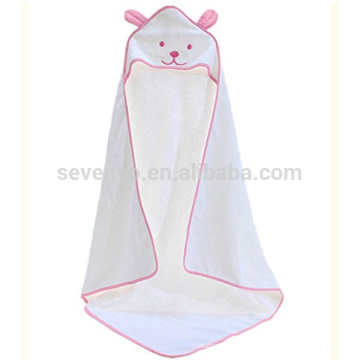 Toalla de baño con capucha de algodón del estilo del perro lindo, blanco / azul / rosa / verde / amarillo Toga de envoltura, recién nacido lindo bañador de baño albornoz